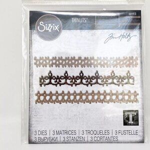 Tim Holtz Thinlits Crochet #2 Sizzix Die Cut Set Paper Crafts Scrapbooking